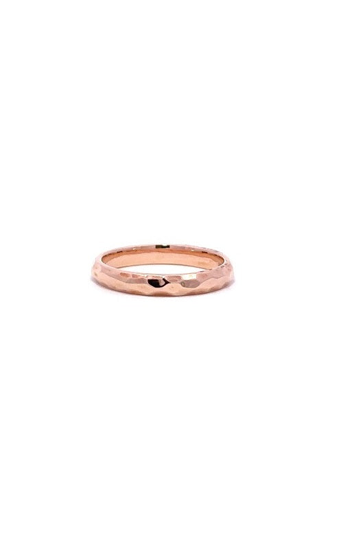 14K ROSE GOLD HAMMERED TEXTURE RING  G12756