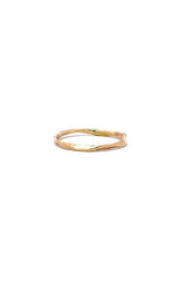 14K YELLOW GOLD HAMMERED TEXTURE RING  G12757