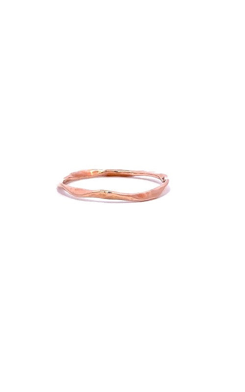 14K ROSE GOLD HAMMERED TEXTURE RING  G12764