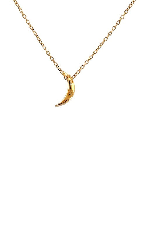 14K YELLOW GOLD CRESCENT NECKLACE  G14564