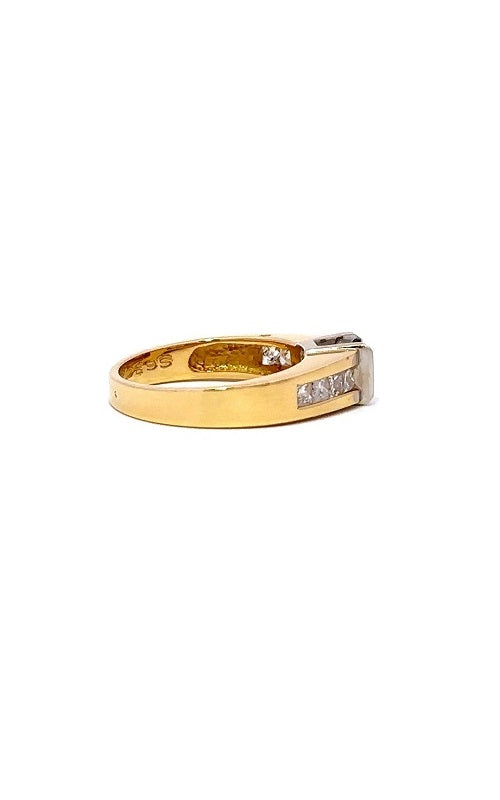 14K WHITE AND YELLOW GOLD ENGAGEMENT RING  C8591