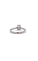 14K WHITE GOLD OVAL ENGAGEMENT RING WITH SIDE DIAMONDS  G8771