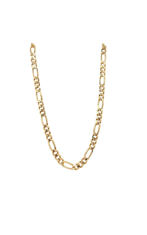 14k Yellow Gold Figaro Necklace G14186