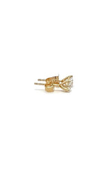 Solitaire Earrings (Martini-Set) - 14K Yellow Gold