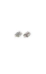Solitaire Earrings (Martini-Set) - 14K White Gold