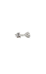 Solitaire Earrings (Martini-Set) - 14K White Gold