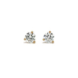 Solitaire Earrings (Martini-Set) - 14k Gold
