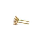 Solitaire Earrings (Martini-Set) - 14k Gold