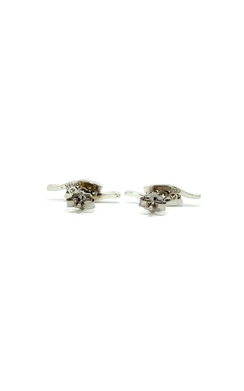 14K WHITE GOLD DIAMOND STUD EARRINGS   G0437