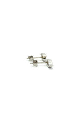 14K WHITE GOLD DIAMOND STUD EARRINGS   G0437