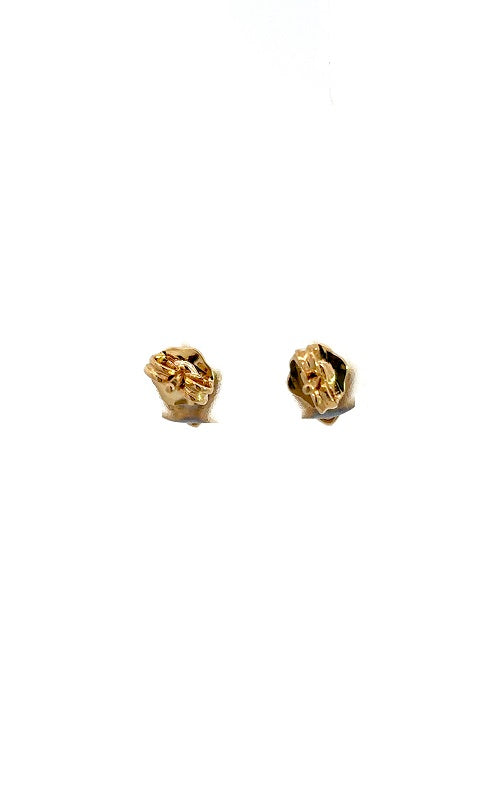 14K YELLOW GOLD BLUE SAPPHIRE STUD EARRINGS  G16311