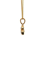 14K YELLOW GOLD BLUE SAPPHIRE PENDANT  G16308