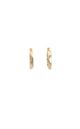 14K YELLOW GOLD DIAMOND HOOP EARRINGS  G17196