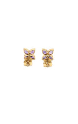 14K YELLOW GOLD AMETHYST EARRINGS  G17191