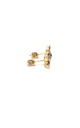 14K YELLOW GOLD AMETHYST EARRINGS  G17191