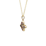 14K YELLOW GOLD AMETHYST NECKLACE  G17192