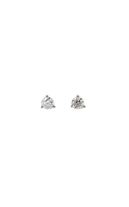 14K WHITE GOLD MARTINI-SET DIAMOND STUD EARRINGS   G10513