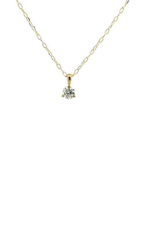 14K YELLOW GOLD SOLITAIRE DIAMOND PENDANT  G10514