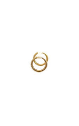 14K YELLOW GOLD DIAMOND HOOP EARRINGS G10907