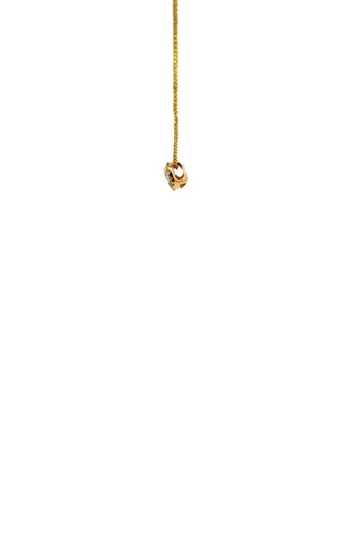 18K YELLOW GOLD HALO NECKLACE  G11330
