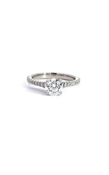 18K WHITE GOLD SOLITAIRE ENGAGEMENT RING  G11594