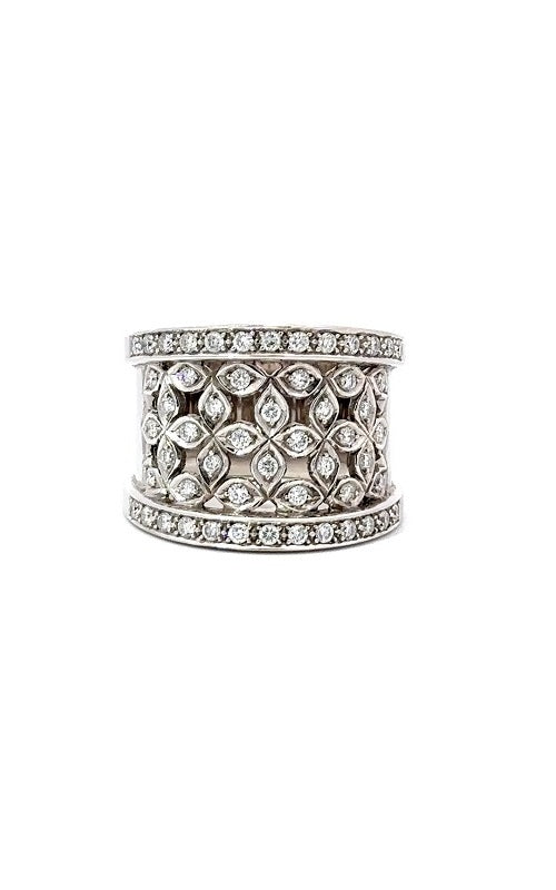 18K WHITE GOLD WEAVING DIAMONDS BAND  G12023