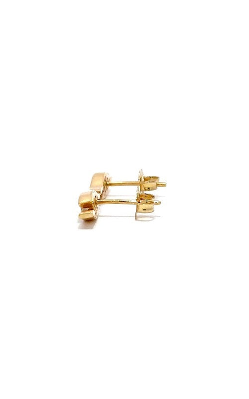 14K YELLOW GOLD DIAMOND STUD EARRINGS  G12071