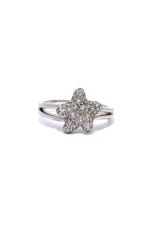 18K WHITE GOLD STARFISH RING  G12100