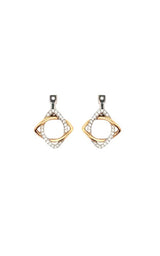 18K WHITE AND ROSE GOLD CONVERTIBLE EARRING JACKETS  G12117