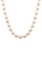 14K WHITE GOLD AKOYA PEARLS NECKLACE - 18 INCHES  G12367