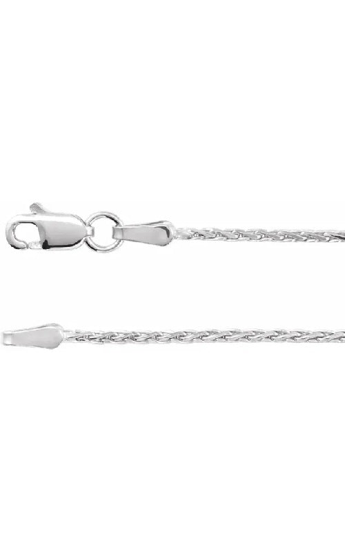 Silver rope chain with a lobster clasp