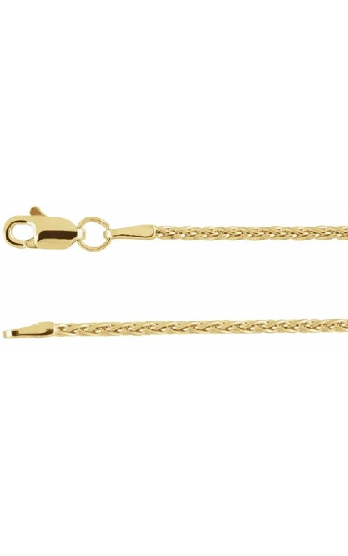 Gold wheat chain with a lobster clasp