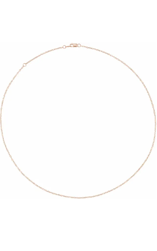 18k Rose Gold Cable Chain G12536