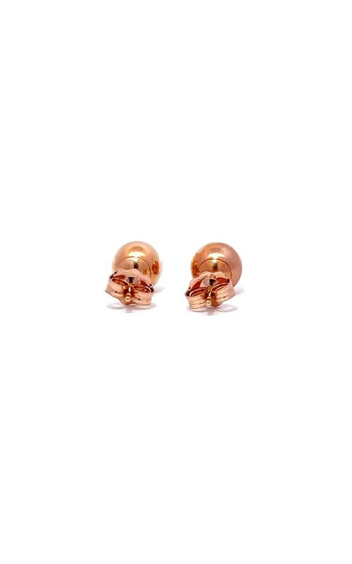 14K ROSE GOLD 6MM BALL STUD EARRINGS  G12710