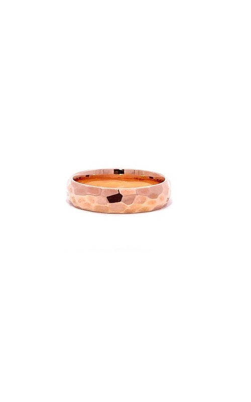 14K ROSE GOLD HAMMERED TEXTURE RING  G12753