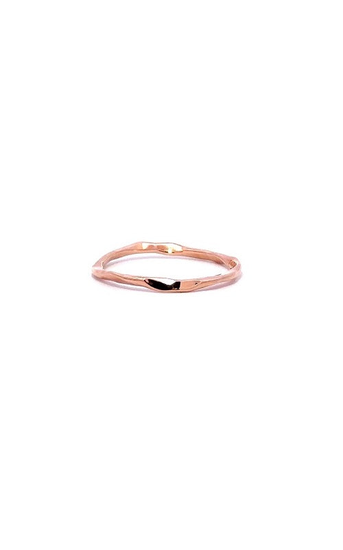 14K ROSE GOLD HAMMERED TEXTURE RING  G12762
