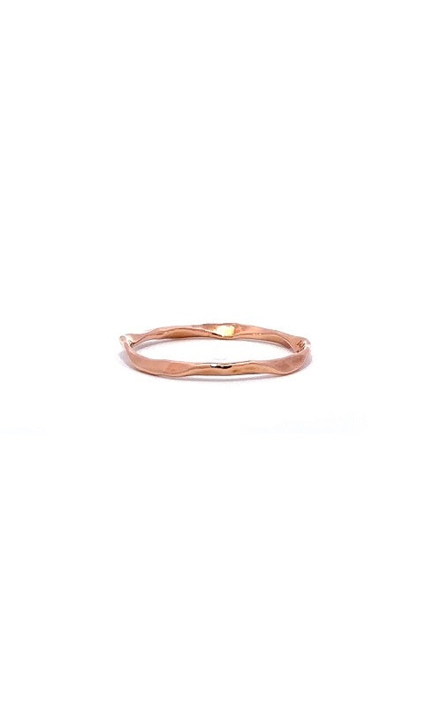 14K ROSE GOLD HAMMERED TEXTURE RING  G12763