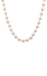 14K WHITE GOLD AKOYA PEARLS NECKLACE - 18 INCHES  G12774