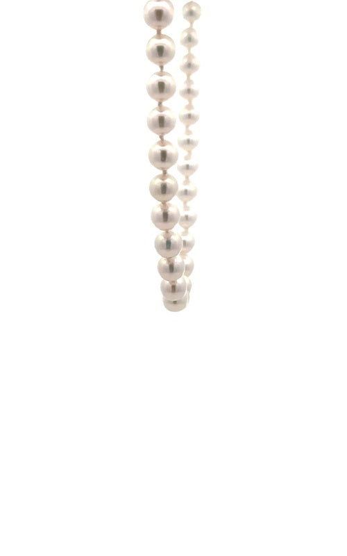 14K WHITE GOLD AKOYA PEARLS NECKLACE - 18 INCHES  G12774