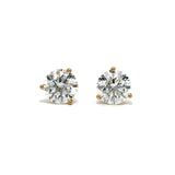 Solitaire Earrings (Martini-Set) - 14k Gold