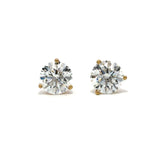 Solitaire Earrings (Martini-Set) - 14k Gold