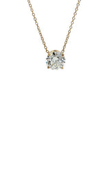 10K YELLOW GOLD  SOLITAIRE LAB GROWN NECKLACES  G16650