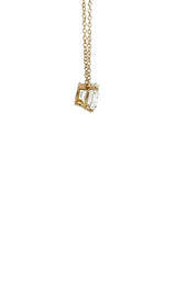 10K YELLOW GOLD  SOLITAIRE LAB GROWN NECKLACES  G16650