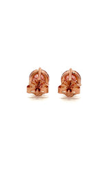 14K WHITE GOLD PINK LAB GROWN STUD EARRINGS  G16640