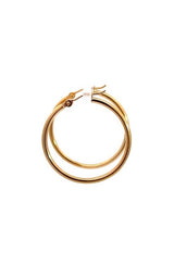14K YELLOW GOLD 40MM HOOP EARRINGS G16122