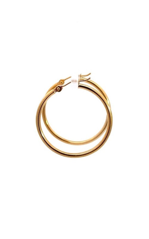 14K YELLOW GOLD 40MM HOOP EARRINGS G16122