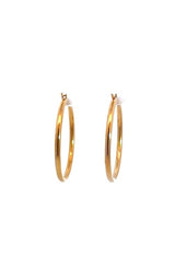 14K YELLOW GOLD 40MM HOOP EARRINGS G16122