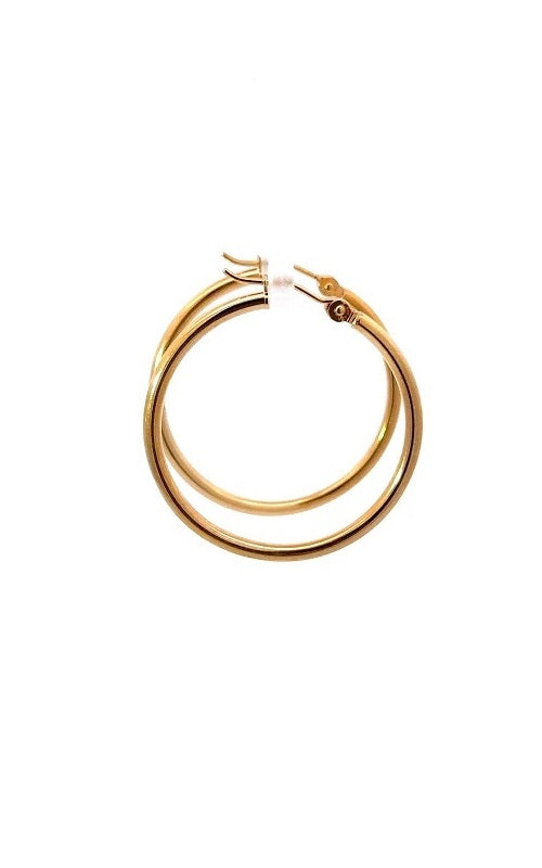 14K YELLOW GOLD 40MM HOOP EARRINGS G16122