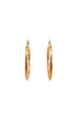 14K YELLOW GOLD 40MM HOOP EARRINGS G16122