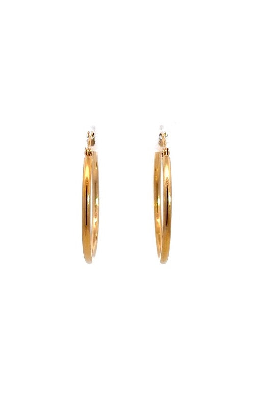14K YELLOW GOLD 40MM HOOP EARRINGS G16122